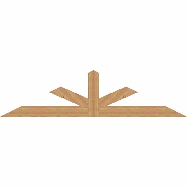 Ekena Millwork Saratoga Smooth Timber Gable Bracket, Western Red Cedar, 96"W x 24"H x 1 1/2"D x 5 1/2"F, 6/12 Pitch GBW096X24X0206SAR00SWR - main